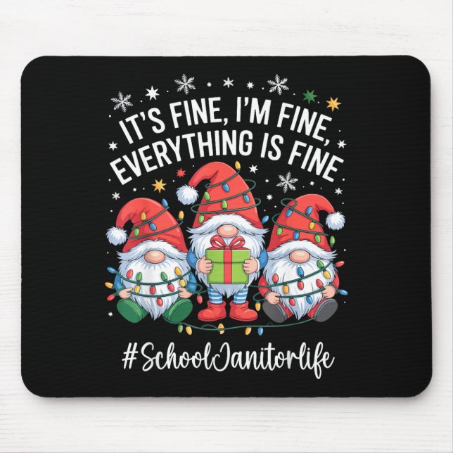 School Janitor Gnome Everything Is Fine Funny Chri Musmatta (Framsidan)