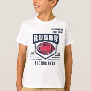 School Klubb Team League Namn Year Rugby T Shirt