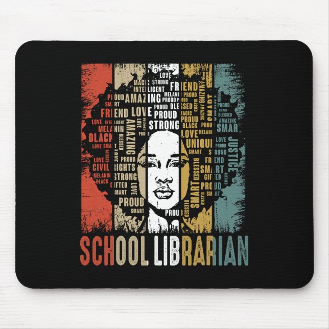 School Librarian Afro African American Black Histo Musmatta (Framsidan)