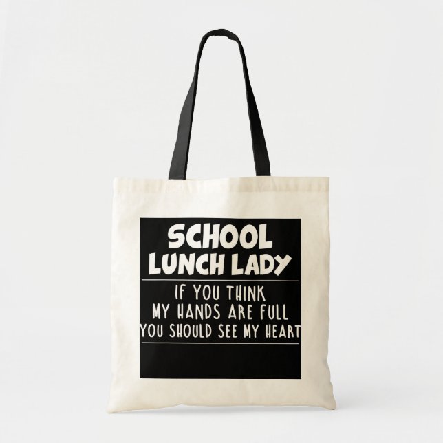 School Lunch Dam Funny Teacher's Quote Tee Tygkasse (Framsidan)