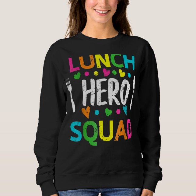 School Lunch Hero Squad Cafeteria Workers 1 T Shirt (Framsida)