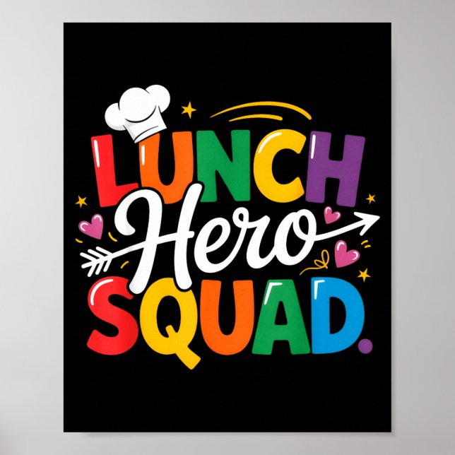 School Lunch Hero Squad Cafeteria Workers Crew Lad Poster (Framsidan)