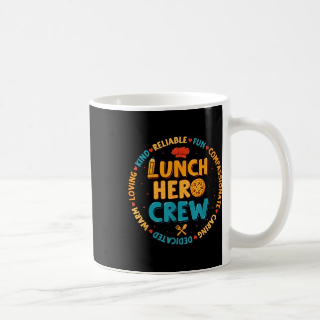 School Lunch Hero Squad Funny Cafeteria Workers Cr Kaffemugg (Höger)