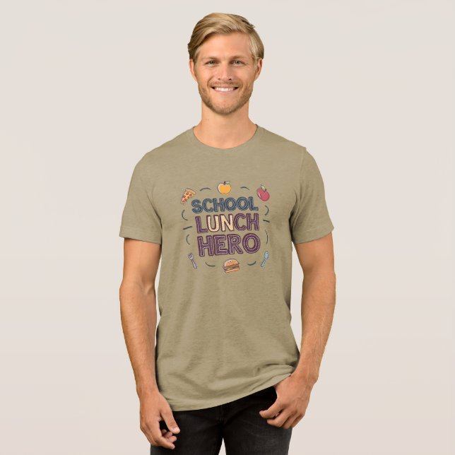 School Lunch Hero T Shirt (Framsida Full)