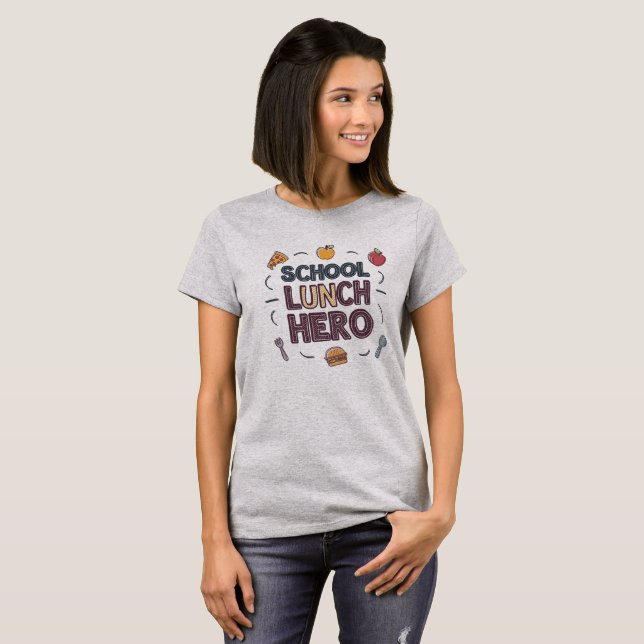 School Lunch Hero T Shirt (Hel framsida)