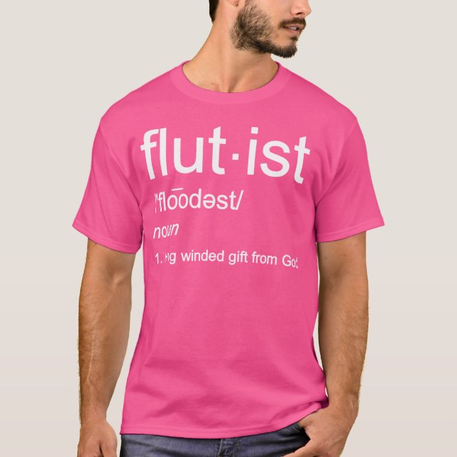 School Marching Band Funny Flute T Shirt (Framsida)