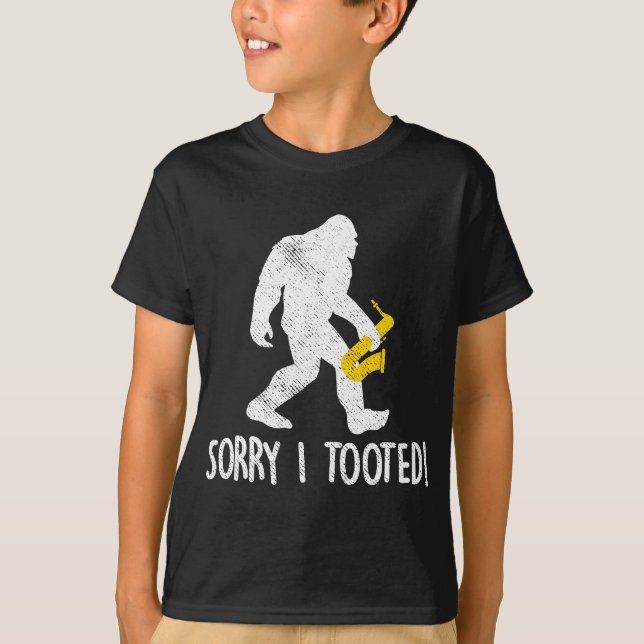 School Marching Band Sax Player Funny Saxophone T Shirt (Framsida)