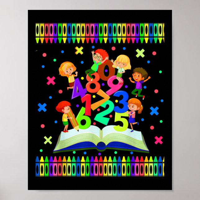 School Math Day, tidtabeller, Internationell Math  Poster (Framsidan)