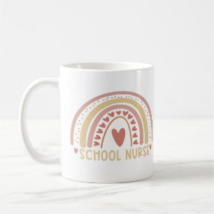 School Nurse Boho Rainbow Cute Nursing Student  Kaffemugg