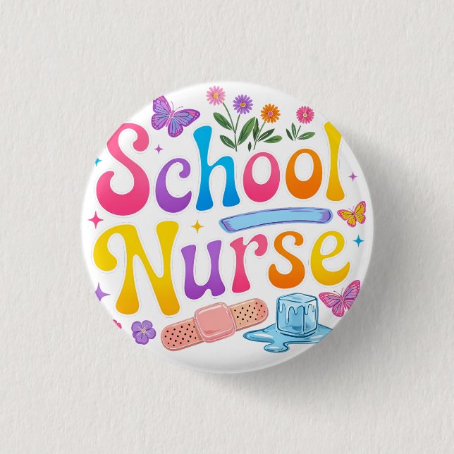 School Nurse Button Knapp (Framsida)
