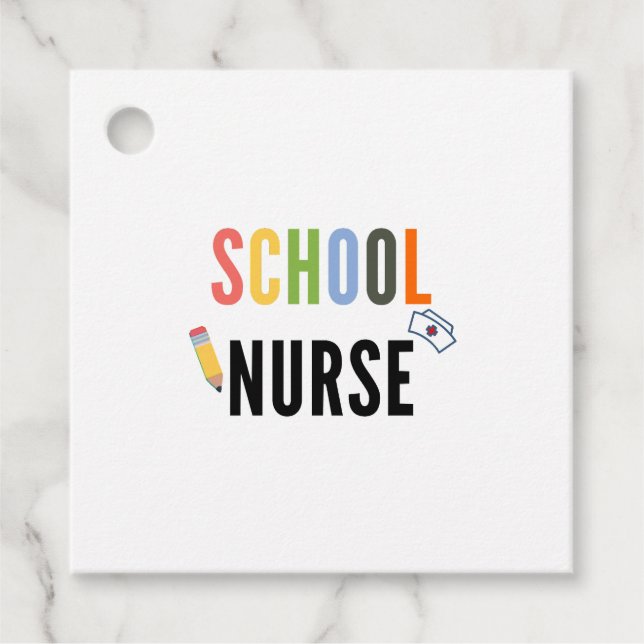 School Nurse Gåvor Etiketter (Framsida)