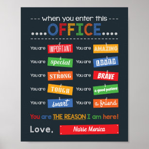 School Nurse Gift Doktor Office Motivational Poster