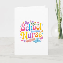 School Nurse Greeting Card Kort
