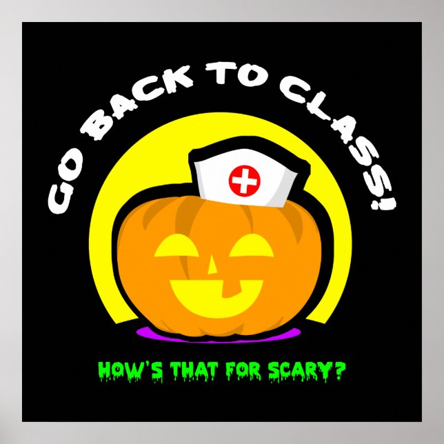 School Nurse Halloween Poster (Framsidan)