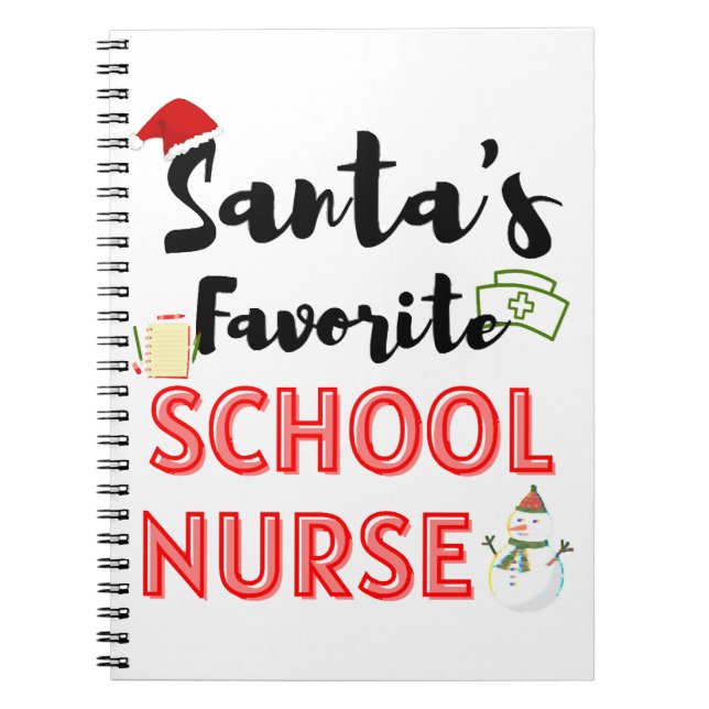 School Nurse jul Anteckningsbok (Framsidan)