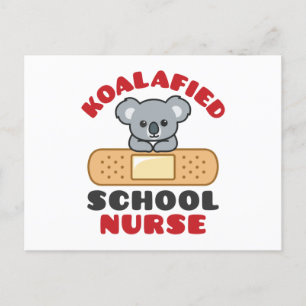 School Nurse Koala Koalafied Vykort