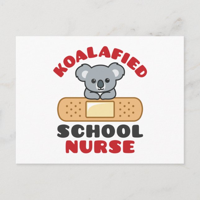School Nurse Koala Koalafied Vykort (Framsida)