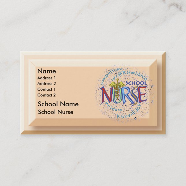 School Nurse Motto Visitkort (Framsida)