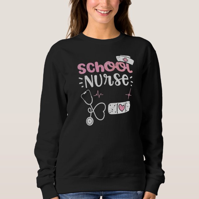 School Nurse Nurse Ord T Shirt (Framsida)