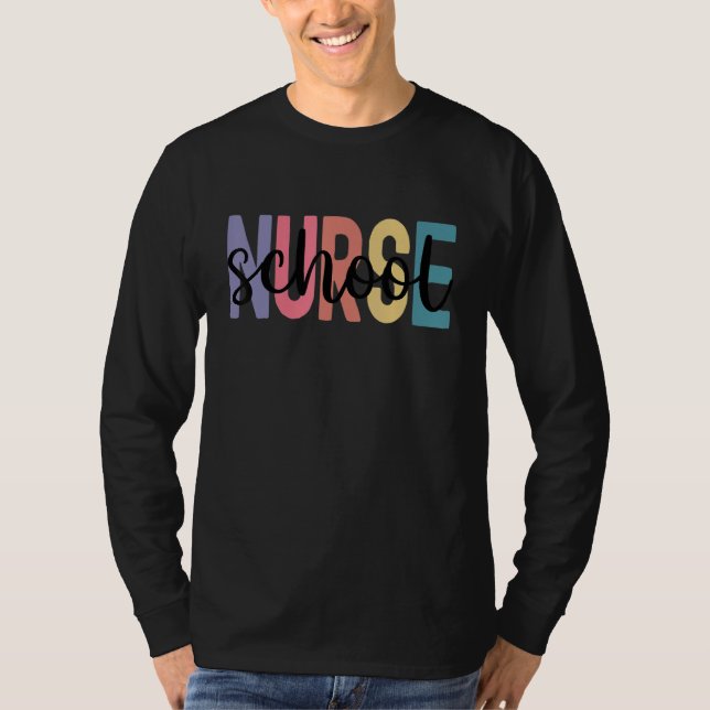 School Nurse SANE Nurse Correctional Nursing T Shirt (Framsida)