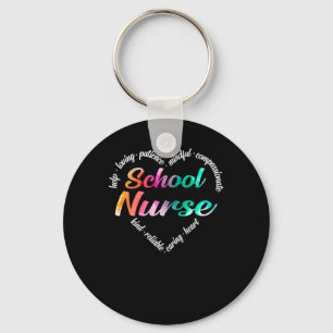 School Nurse School Nurse Heart Ord Cloud Waterco Nyckelring