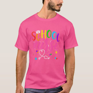 School Nurse Stethoscope Back to school Women Nurs T Shirt