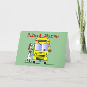 School Nurse Stick figurer Design Kort