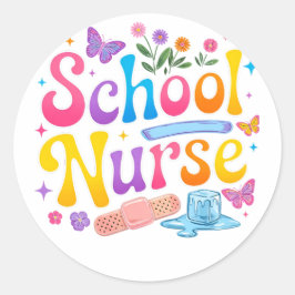 School Nurse Stickers Runt Klistermärke