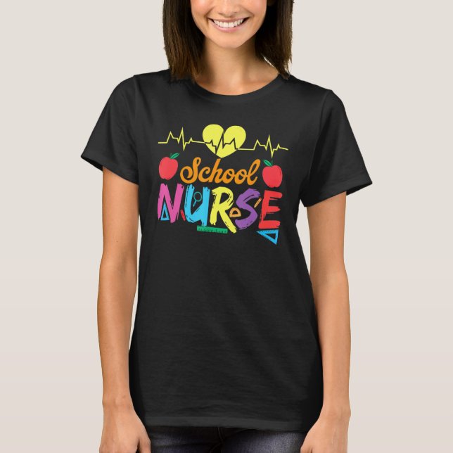 School Nurse T Shirt (Framsida)