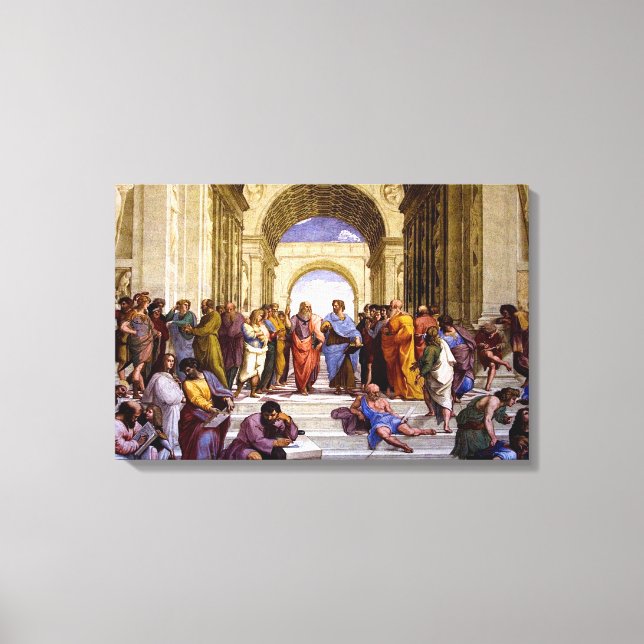 School of Aten by Raphael Canvas Art Print (Framsida)
