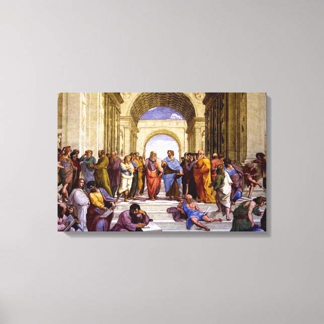 School of Aten by Raphael Canvas Art Print (Framsida)
