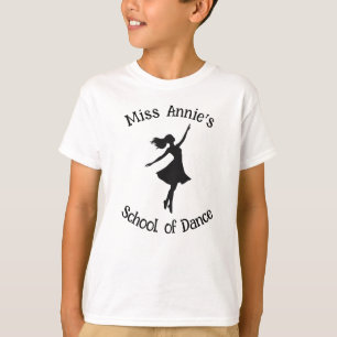 School of Dance Dancer Silhouette Anpassade T Shirt