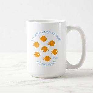 School of Goldfish Inspirational Teacher Motto Kaffemugg