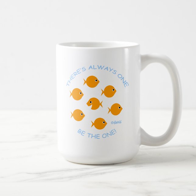 School of Goldfish Inspirational Teacher Motto Kaffemugg (Höger)