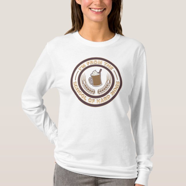 School of Hard Nogs Eggnog Novelty Helgdag T Shirt (Framsida)