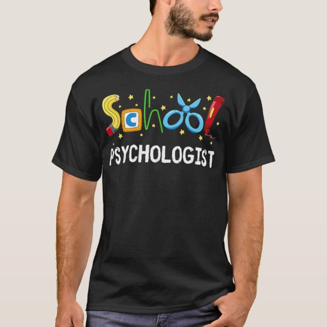School Psychologist Cute Gift Psych Therapist Appr T Shirt (Framsida)