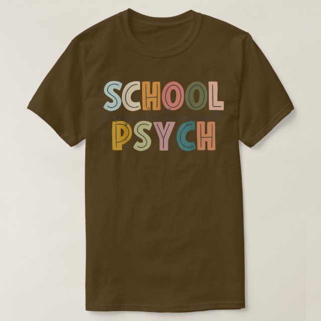 School Psychologist Happy First Last 100 Day Typog T Shirt (Design framsida)
