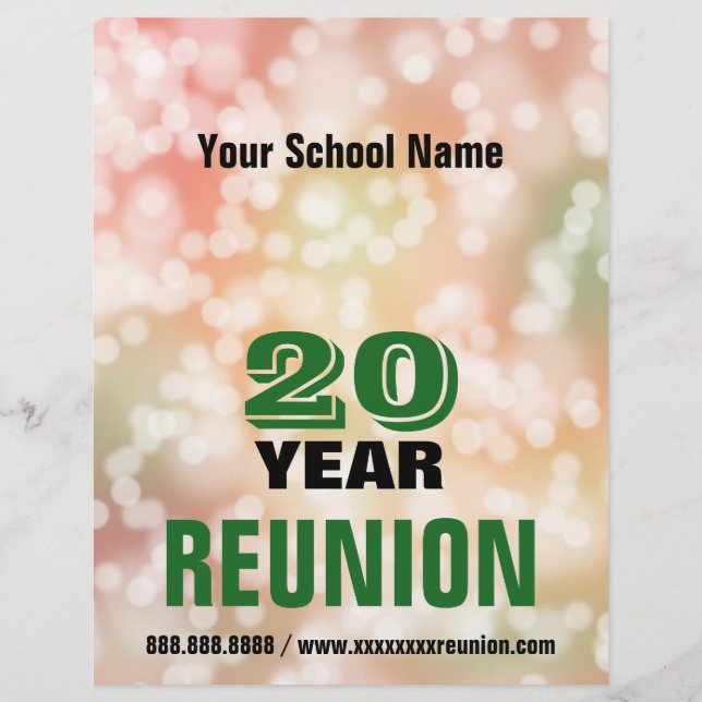 School Reunion party ljus Reklamblad (Framsidan)