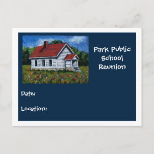 SCHOOL REUNION POSTCARD INBJUDAN VYKORT
