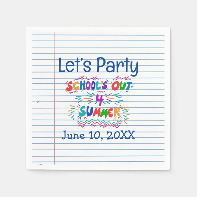 School’s Out Loose Leaf Paper Pappersservett (Framsidan)