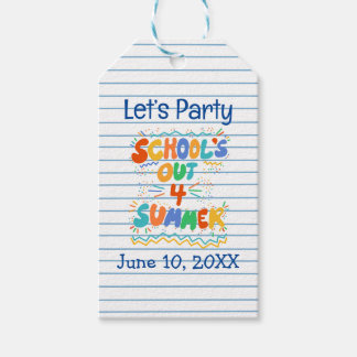 School’s Out Loose Leaf Paper Presentetikett