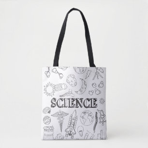 School Science Teacher Doodle Science Art Coloring Tygkasse