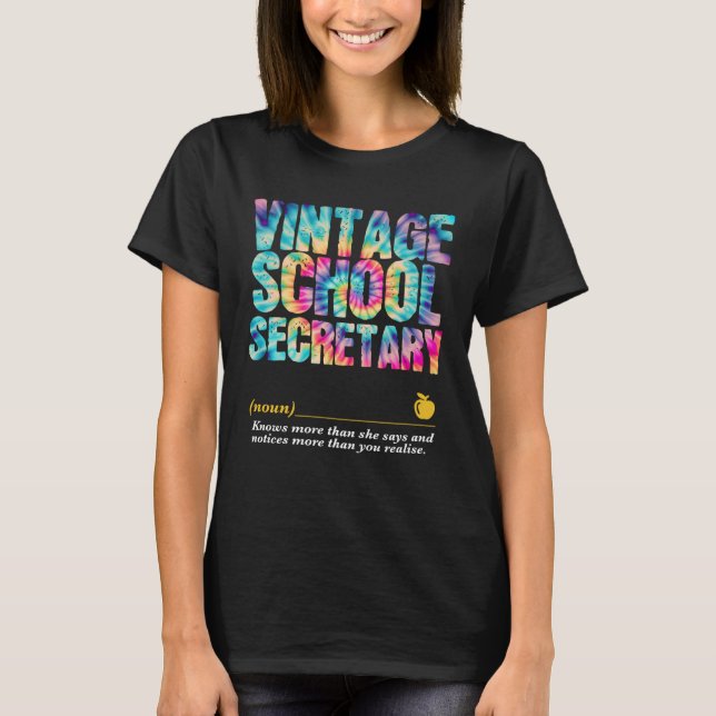 School Secretary Appreciation Week Back to School  T Shirt (Framsida)