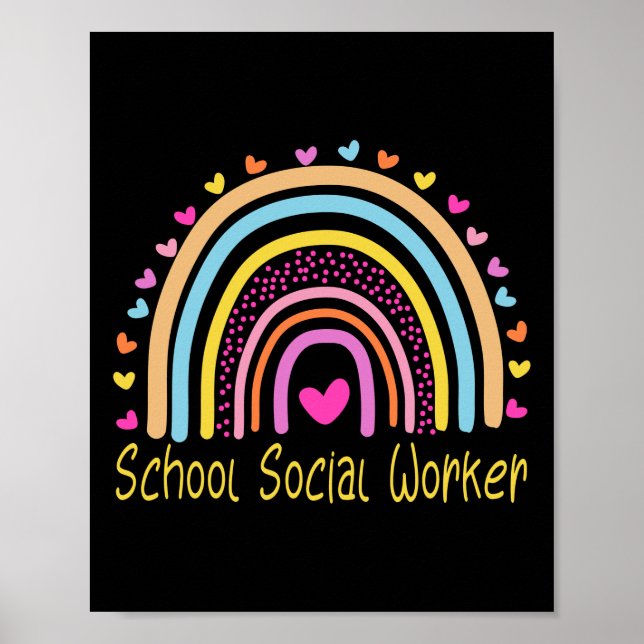 School Social Worker Rainbow Poster (Framsidan)