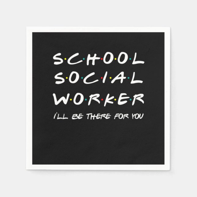 School Social Worker Student Social Work Gift Pappersservett (Framsidan)