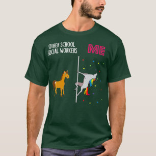 School Social Worker Unicorn andra du T Shirt
