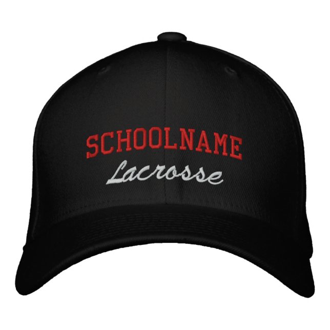 School Spirit Lacrosse - Embroized Hat Broderad Keps (Framsida)