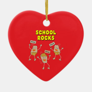 School Sten Julgransprydnad Keramik