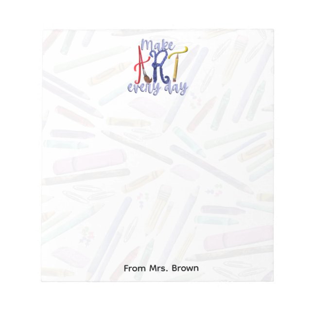 School supplies Art teacher notepad Anteckningsblock (Framsida)