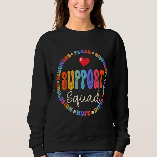 School Support Services Team Teacher Support Squad T Shirt (Framsida)